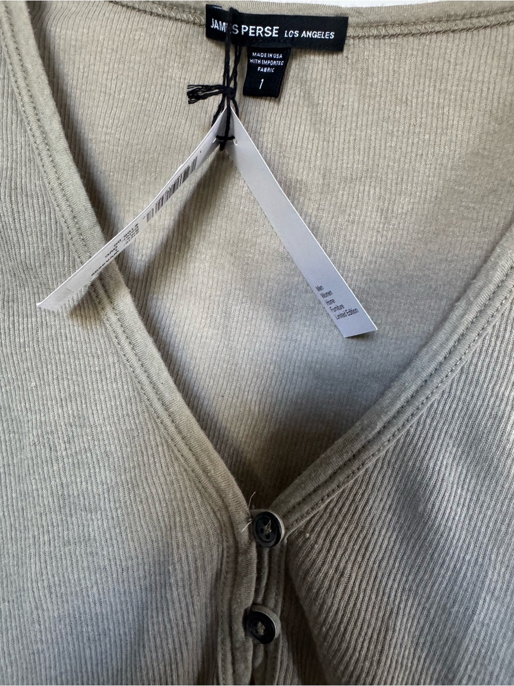 James Perse Cotton Cashmere Blend
Henley Tank - Overcast size 1 - Picture 4 of 4